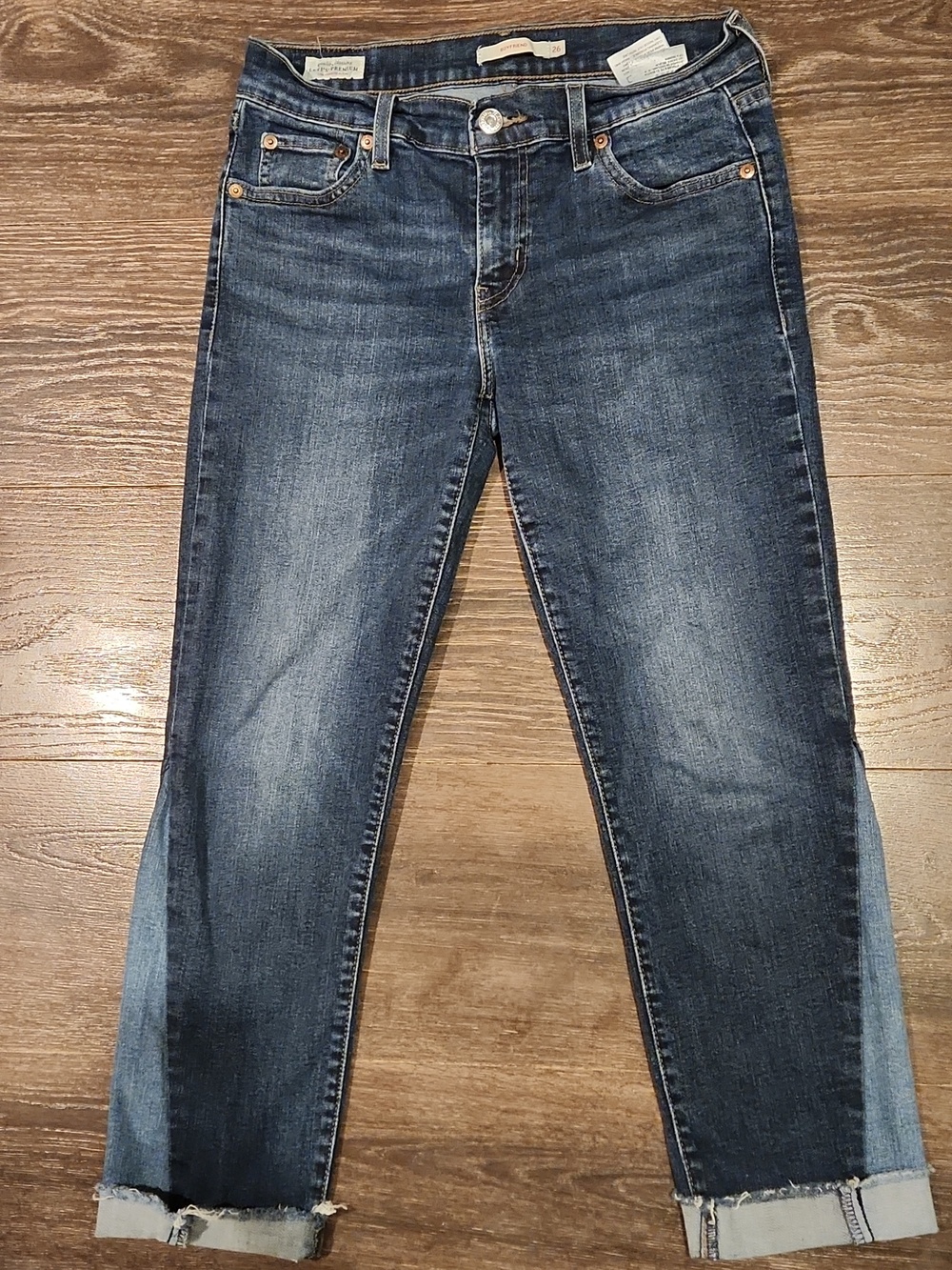❤️ LEVI'S PREMIUM SLIM BOYFRIEND JEANS, SPLICED, 2 (26)